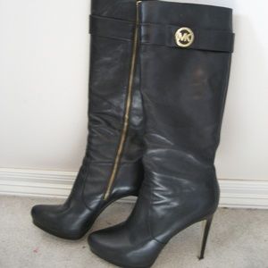 Michael Kors tall black boots 10